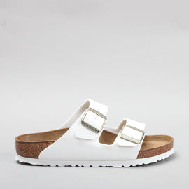 BIRKENSTOCK - ARIZONA 1005293 - PATENT WHITE SANDALS