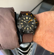 Load image into Gallery viewer, Seiko Prospex Black Series 1965 Limited Edition Black Dial Brown NATO Strap Watch For Men - SPB253J1