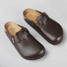 Load image into Gallery viewer, BIRKENSTOCK - BOSTON 60101 - DARK BROWN SMOOTH LEATHER