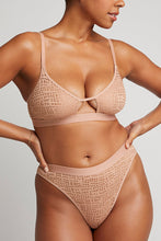 Load image into Gallery viewer, Eyelet Lace Cutout Bra in Buff