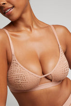 Load image into Gallery viewer, Eyelet Lace Cutout Bra in Buff