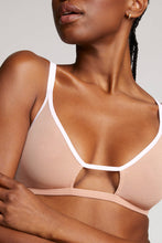 Load image into Gallery viewer, Sieve Cutout Bra in Buff + White
