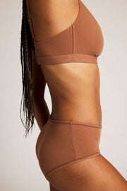 Cloud Cotton Cutout Bra in Fawn