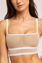 Load image into Gallery viewer, Sieve Longline Bra in Buff + White