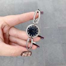 Load image into Gallery viewer, Bulova Crystal Black Mother of Pearl Dial Silver Steel Strap Watch for Women - 96L224