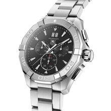 Load image into Gallery viewer, Tag Heuer Aquaracer Chronograph Black Dial Silver Steel Strap Watch for Men - CAY1110.BA0927