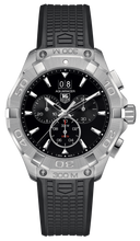 Load image into Gallery viewer, Tag Heuer Aquaracer Chronograph Black Dial Black Rubber Strap Watch for Men - CAY1110.FT6041
