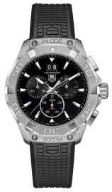 Tag Heuer Aquaracer Chronograph Black Dial Black Rubber Strap Watch for Men - CAY1110.FT6041