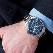 Load image into Gallery viewer, Tag Heuer Aquaracer Blue Dial SIlver Steel Strap Watch for Men - CAY111B.BA0927