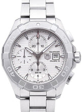 Load image into Gallery viewer, Tag Heuer Aquaracer Caliber 16 Automatic Chronograph White Dial Silver Steel Strap Watch for Men - CAY2111.BA0927
