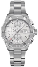 Load image into Gallery viewer, Tag Heuer Aquaracer Caliber 16 Automatic Chronograph White Dial Silver Steel Strap Watch for Men - CAY2111.BA0927