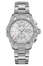 Load image into Gallery viewer, Tag Heuer Aquaracer Caliber 16 Automatic Chronograph White Dial Silver Steel Strap Watch for Men - CAY2111.BA0927