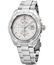 Load image into Gallery viewer, Tag Heuer Aquaracer Caliber 16 Automatic Chronograph White Dial Silver Steel Strap Watch for Men - CAY2111.BA0927