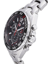 Load image into Gallery viewer, Tag Heuer Senna Chronograph Special Edition Black Dial Silver Steel Strap Watch for Men - CAZ1015.BA0883