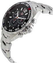 Load image into Gallery viewer, Tag Heuer Senna Chronograph Special Edition Black Dial Silver Steel Strap Watch for Men - CAZ1015.BA0883
