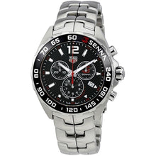Load image into Gallery viewer, Tag Heuer Senna Chronograph Special Edition Black Dial Silver Steel Strap Watch for Men - CAZ1015.BA0883
