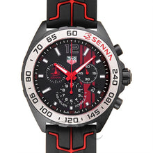 Load image into Gallery viewer, Tag Heuer Formula 1 Senna Special Edition Black Dial Two Tone Rubber Strap Watch for Men - WAZ1014.FT8027