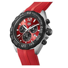 Load image into Gallery viewer, Tag Heuer Formula 1 Chronograph Red Dial Red Rubber Strap Watch for Men - CAZ101AN.FT8055