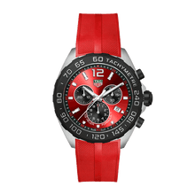 Load image into Gallery viewer, Tag Heuer Formula 1 Chronograph Red Dial Red Rubber Strap Watch for Men - CAZ101AN.FT8055