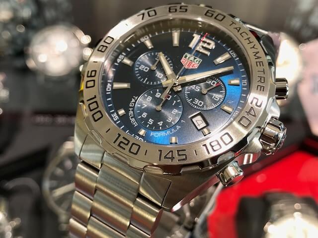 Tag Heuer Formula 1 Chronograph Blue Dial Silver Steel Strap Watch for Men - CAZ101K.BA0842