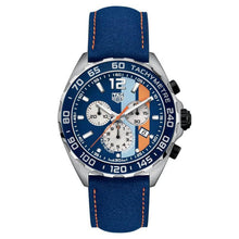 Load image into Gallery viewer, Tag Heuer Formula 1 Gulf Edition Blue Dial Blue Leather Strap Watch for Men - CAZ101N.FC8243