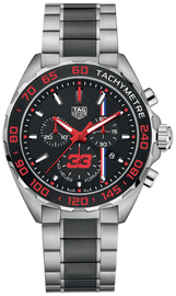 Tag Heuer Formula 1 Max Verstappen Limited Edition Grey Dial Two Tone Steel Strap Watch for Gents - CAZ101U.BA0843