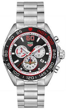 Load image into Gallery viewer, Tag Heuer Formula 1 Indy 500 Special Edition Black Dial Silver Steel Strap Watch for Men - CAZ101V.BA0842