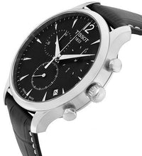 Load image into Gallery viewer, Tissot Tradition Chronograph Black Dial Black Leather Strap Watch For Men - T0636171605700