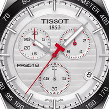 Load image into Gallery viewer, Tissot T Sport PRS 516 Chronograph White Dial Silver Steel Strap Watch For Men - T100.417.11.031.00