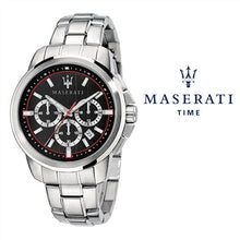 Load image into Gallery viewer, Maserati Successo Chronograph Black Dial Silver Steel Strap Watch For Men - R8873621009
