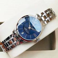 Load image into Gallery viewer, Tissot Chemin Des Tourelles Powermatic 80 Lady Blue Dial Silver Steel Strap Watch For Women - T099.207.11.048.00