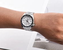 Load image into Gallery viewer, Seiko 5 Sports SKX GMT Automatic Sky Blue Dial Silver Steel Strap Watch For Men - SSK033K1