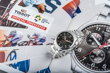 Load image into Gallery viewer, Tissot Chrono XL Quartz Asian Games Edition Black Dial Silver Steel Strap Watch For Men -  T116.617.11.057.02