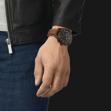 Load image into Gallery viewer, Tissot Chrono XL Quartz Black Dial Brown Leather Strap Watch For Men - T116.617.36.052.03