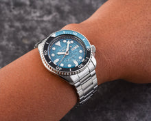 Load image into Gallery viewer, Seiko 5 Sports SKX Skeleton Green Dial Silver Steel Strap Watch For Men - SRPJ45K1