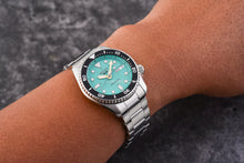 Load image into Gallery viewer, Seiko 5 Sports SKX Midi Automatic Teal Dial Silver Steel Strap Watch For Men - SRPK33K1