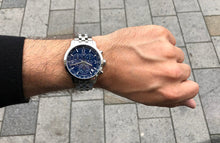 Load image into Gallery viewer, Tissot PRC 200 Chronograph Quartz Blue Dial Silver Steel Strap Watch For Men - T114.417.11.047.00
