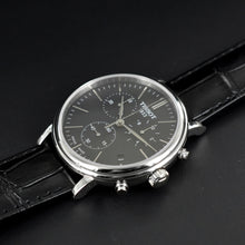 Load image into Gallery viewer, Tissot Carson Premium Chronograph Black Dial Black Leather Strap Watch For Men - T122.417.16.051.00