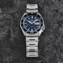 Load image into Gallery viewer, Seiko 5 Sports Automatic Blue Dial Silver Steel Strap Watch for Men - SRPK97K1