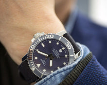Load image into Gallery viewer, Tissot Seastar 1000 Powermatic 80 Silicium Blue Dial Blue Nylon Strap Watch For Men - T120.407.17.041.01