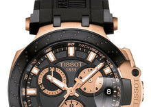 Load image into Gallery viewer, Tissot T Race Chronograph Black Dial Black Silicone Strap Watch For Men - T115.417.37.051.00