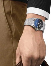 Load image into Gallery viewer, Tissot Powermatic 80 Automatic Gradient Blue Dial Silver Steel Strap Watch for Men - T137.407.11.051.01