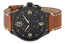 Load image into Gallery viewer, Tissot T Sport Chrono XL Black Dial Brown Leather Strap Watch For Men - T116.617.36.057.00