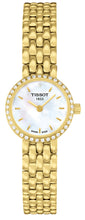 Load image into Gallery viewer, Tissot T-Lady Lovely Mother of Pearl Dial Gold Steel Strap Watch For Women - T058.009.63.116.00