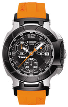 Load image into Gallery viewer, Tissot T Race Chronograph Black Dial Orange Rubber Strap Watch for Women - T048.217.27.057.00