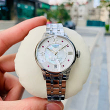 Load image into Gallery viewer, Tissot Chemin Des Tourelles Powermatic 80 Rubies Mother of Pearl Dial Silver Steel Strap Watch For Women - T099.207.11.113.00