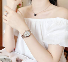 Load image into Gallery viewer, Tissot T Wave Mother of Pearl Dial Rose Gold Steel Strap Watch For Women - T112.210.33.113.00
