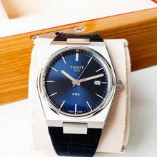 Load image into Gallery viewer, Tissot PRX Blue Dial Blue Leather Strap Watch for Men - T137.410.16.041.00
