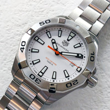 Load image into Gallery viewer, Tag Heuer Aquaracer Quartz White Dial Silver Steel Strap Watch for Men - WBD1111.BA0928