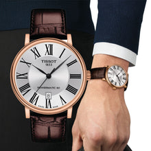 Load image into Gallery viewer, Tissot Carson Premium Lady Silver Dial Brown Leather Strap Watch For Women - T122.210.36.033.00